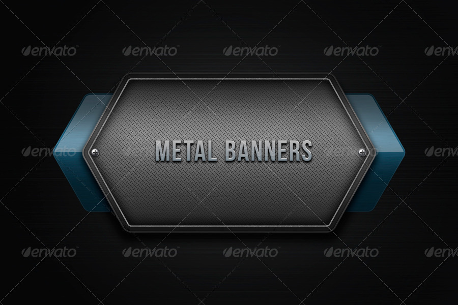 Metal Banners , Graphics | GraphicRiver
